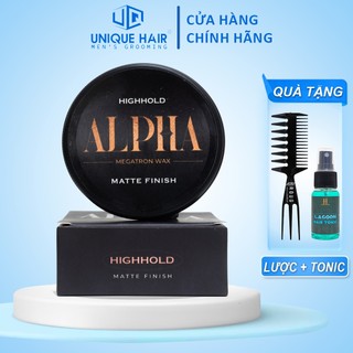 Sáp vuốt tóc alpha clay wax by megatron 56gr - new 2024 + quà tặng - gôm buttefly 150ml + lược xương cá
