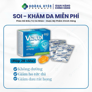 Viên ngậm không đường Viacol Vietnat - Hộp 20 viên