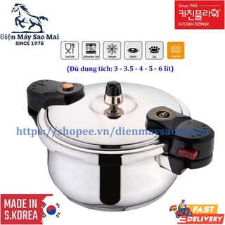 Thanh lý nồi áp suất inox Hàn Quốc Kitchen Flower dùng được bếp từ