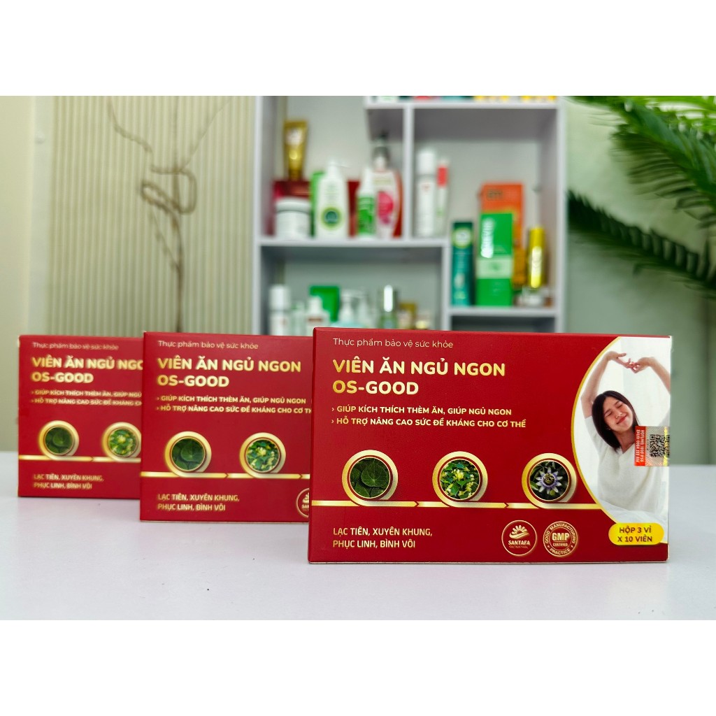 Viên Uống Ăn Ngủ Ngon Hỗ Trợ Ăn Ngon Miệng, Giúp Ngủ Ngon, Sâu Giấc, Giảm Căng Thẳng Mệt Mỏi Santafa Hộp 30 Viên