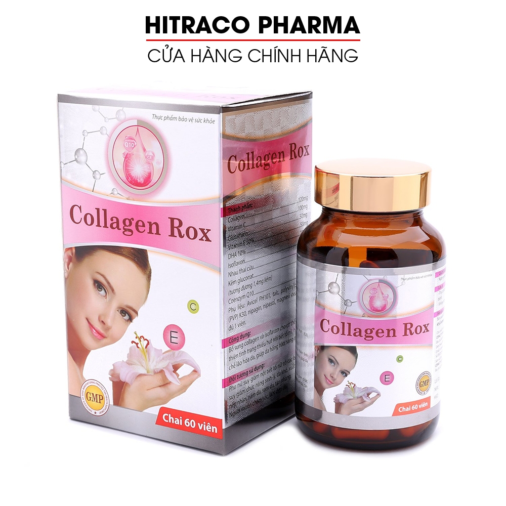 Viên uống đẹp da Collagen Rox Coenzym Q10 tăng nội tiết tố nữ - Hộp 60 viên [Collagen Rox Coenzym Q10]