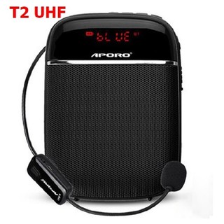 Loa Trợ Giảng APORO T2, Micro Không Dây UHF, Mic Có Dây, Bluetooth, Máy Nhỏ Nhẹ, Âm Lượng Lớn 10w