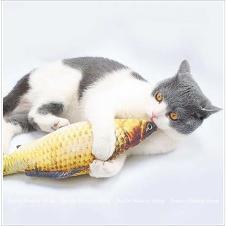 Đồ chơi cá chép bông 3D nhồi catnip cho chó mèo