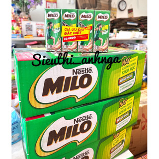 Thùng Sữa Milo 48 hộp x 180ml Có Đường/ ít đường