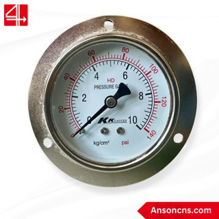 Đồng hồ đo áp suất hơi mặt 63mm chân sau hiệu kk gauges