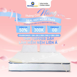 Nệm topper cao su liên á - thông thoáng, êm ái