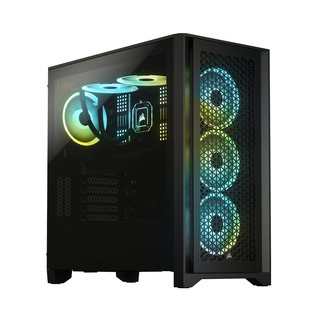 Vỏ máy tính corsair 4000d airflow - icue 4000x rgb tg black / white mid tower
