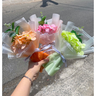 [Quà tặng] Bó hoa sáp tú cầu tròn (25*20cm) lưu hương cực lâu - Món quà ý nghĩa cho người thân và bạn bè