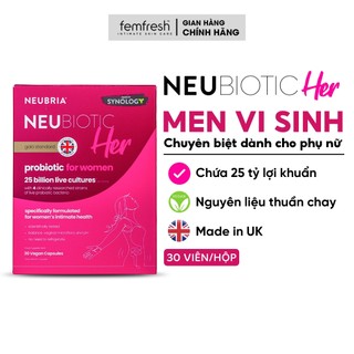Men vi sinh Neubiotic Her ngăn ngừa vấn đề phụ khoa và cải thiện hệ tiêu hoá 30 viên/ hộp - Mới