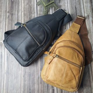 Túi đeo chéo nam da bò thật td105 - 100% da bò thật, bh 3 năm