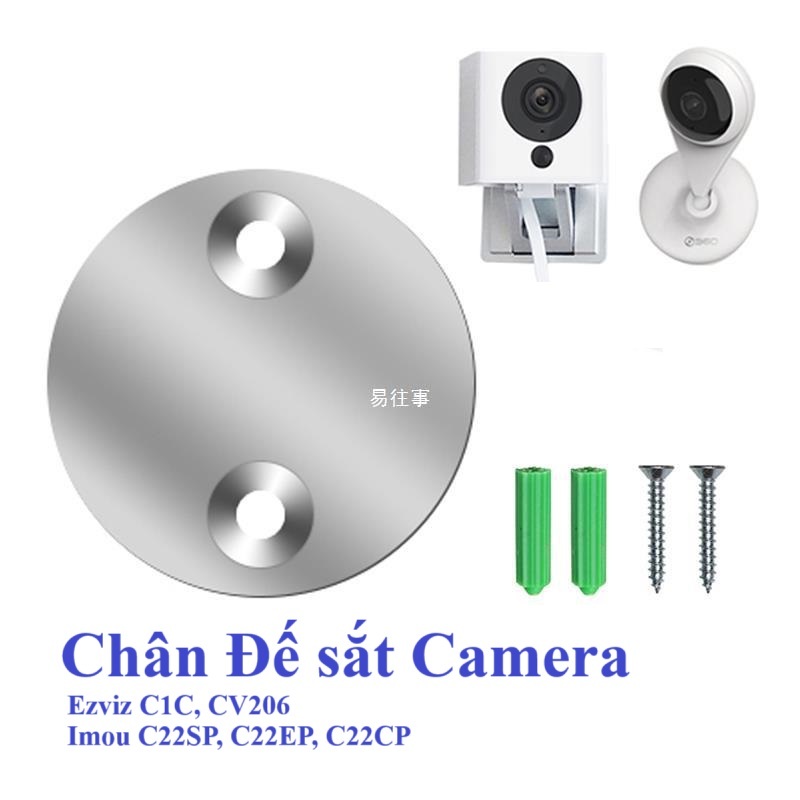 Chân Đế sắt Camera Ezviz C1C, CV206 Imou C22SP, C22EP, C22CP kèm miếng dán ốc vít
