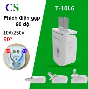 Phích Cắm Điện Gập 90 độ  Bull 10A GNT-10L6 - 2500W