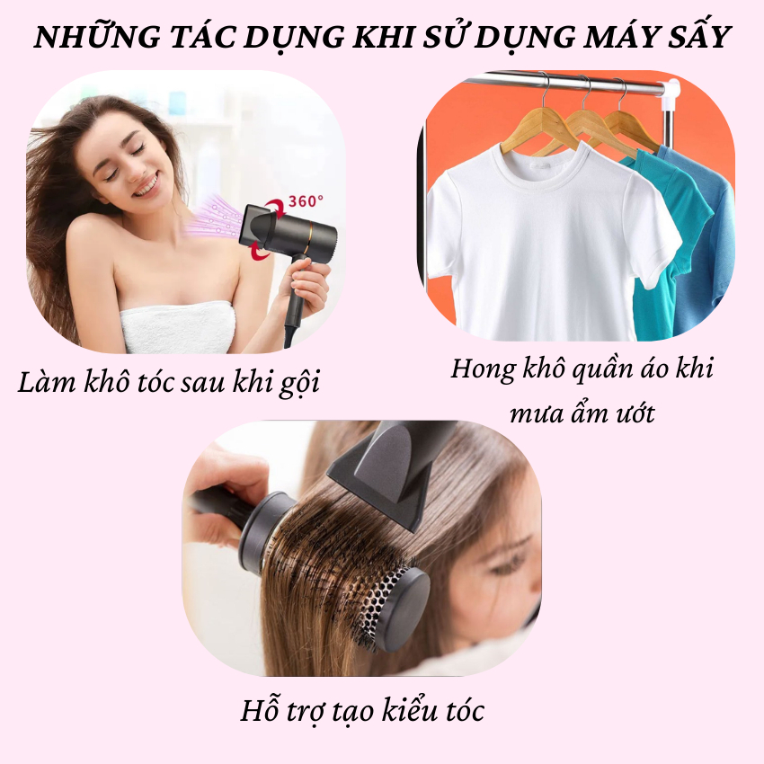 Máy Sấy Tóc Gấp Gọn Mini Tạo Kiểu Công Suất 2200W Chuẩn Salon Máy Sấy Tóc Mini COLLAGEN Sấy Khô Siêu Nhanh_GODWELL