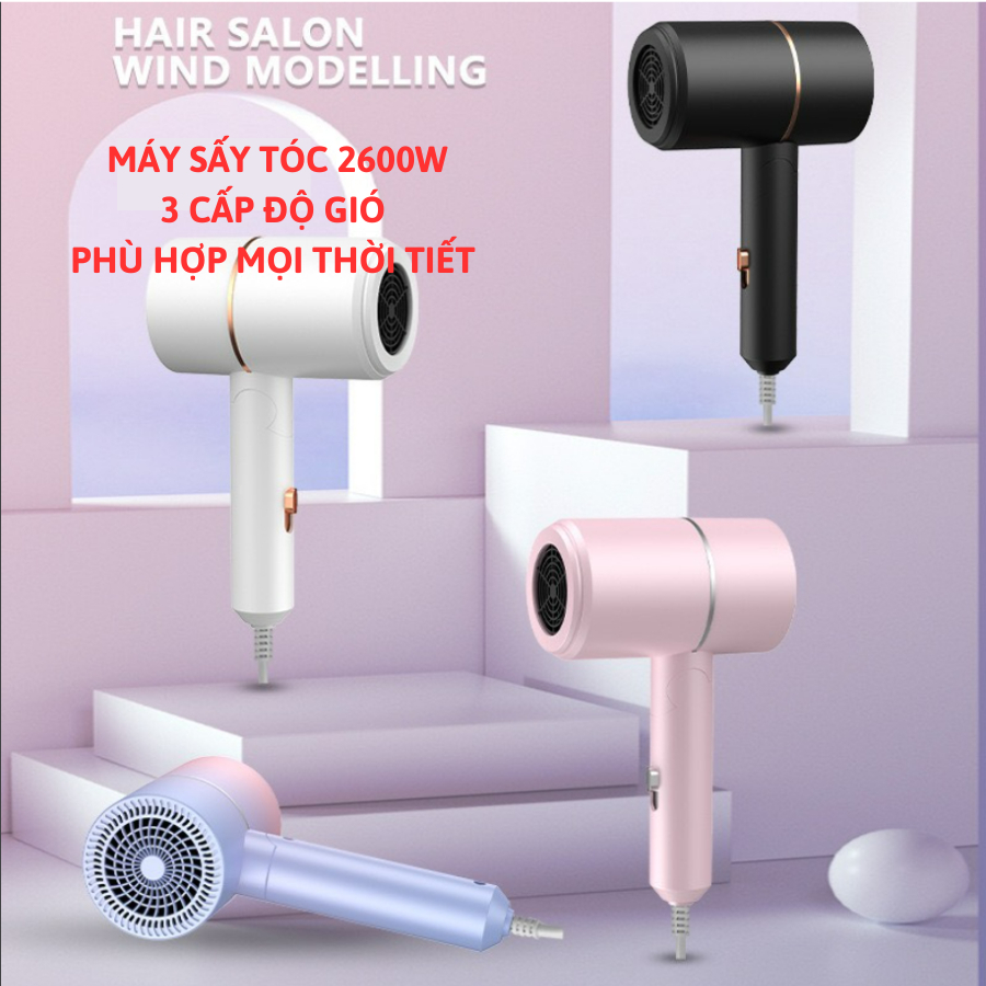 Máy Sấy Tóc Gấp Gọn Mini Tạo Kiểu Công Suất 2200W Chuẩn Salon Máy Sấy Tóc Mini COLLAGEN Sấy Khô Siêu Nhanh_GODWELL