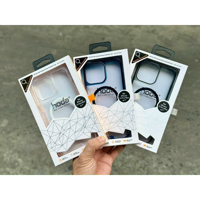 Ốp HODA CRYTAL Pro Temperred Grass case  từ tính ip17 pro/ ip17 pro max