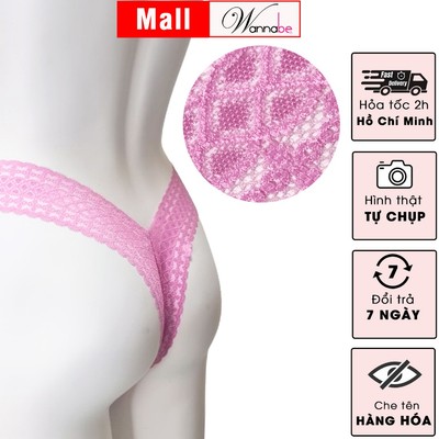 Quần lót lọt khe ren WANNABE quần chíp chữ Y nhỏ nhắn xinh xắn trong suốt xuyên thấu xinh đẹp QLR15