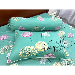 Sét ga gối  100% coton không kèm mền 4 món mềm mát