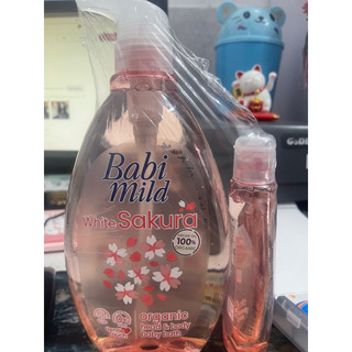 [Mua 1 tặng 1]Sữa Tắm Babi Mild White Sakura Em Bé Chai 800ml TẶNG chai 380ml date 2027 chính hãng