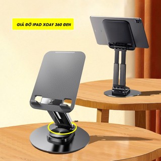 Giá Đỡ Ipad 💘FREESHIP💘Giá Đỡ Máy Tính Bảng Xoay 360 độ Gập Gọn, Kệ Để Ipad Màu Đen Thiết Kế Độc Đáo