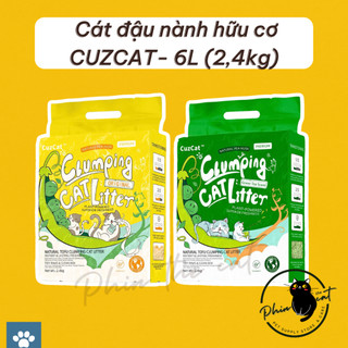 Cát đậu nành CuzCat - cát vệ sinh cho mèo túi 6L | phinthecat