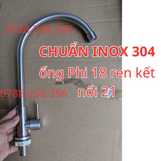 Vòi chén lạnh cao cấp inox 304 phi 18 cao cấp