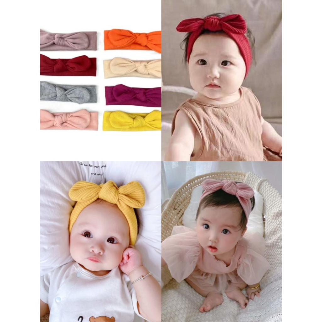 Băng đô nơ bé gái,turban phong cách hàn quốc đáng yêu chất liệu mềm mại