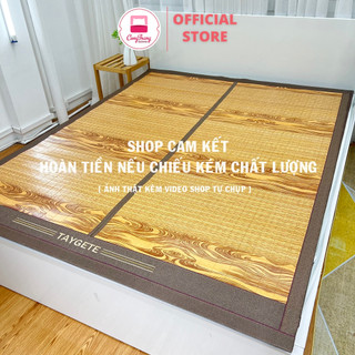 Chiếu Trúc Vân Gỗ PHONG ANH, Chiếu Tre Mộc Thái 2024 Loại Dày Mùa Hè Mát Lạnh
