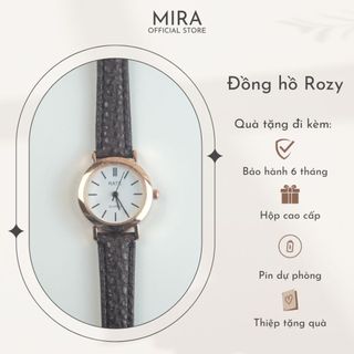 Đồng Hồ Nữ Tròn Rozy Dây Da Nữ Tính Thanh Lịch