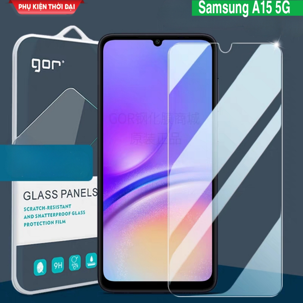 Cường lực Gor Samsung A15 5G / A16 5G trong suốt trơn mượt chất kính đẹp hạn chế vân tay