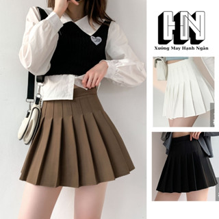  Chân Váy Xếp Ly 💖FREE SHIP💖 Chân Váy Ngắn Tennis Lưng Cao Chân Váy Xoè Chất Tuyết Mưa Vitex xưởng may hạnh ngân 