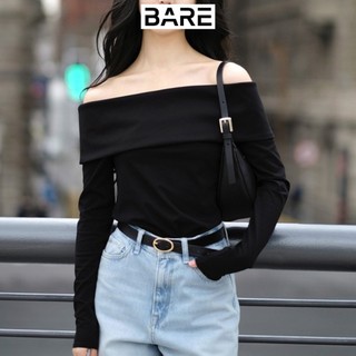 Áo len tăm bare , áo len trễ vai tay dài kiểu hàn quốc ao01