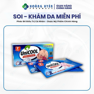 Khăn lau hạ sốt Unicool - Hộp 6 gói (cho bé từ 3 tháng tuổi trở lên)