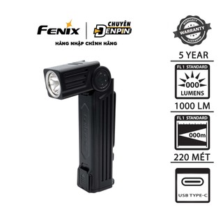 Đèn pin làm việc fenix wt25r công suất 1000 lumens, chiếu xa 240m, đầu đèn gật gù 105 độ, kèm sạc nam châm, pin 18650.