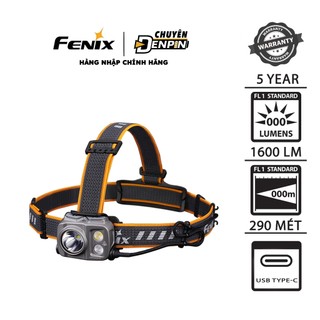 Đèn pin đội đầu fenix hp25r v2.0 công suất 1600 lumens, chiếu xa 290 mét, dùng pin 21700 5000mah, tích hợp sạc type c.