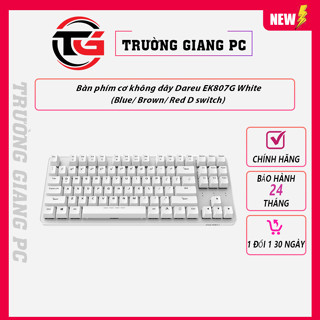 Bàn phím cơ TKL không dây Dareu EK807G White D Switch Red / Blue / Brown - NEW BẢO HÀNH 24 THÁNG