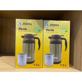 Bình giữ nhiệt lọc trà inox zebra 1.2l - 112411