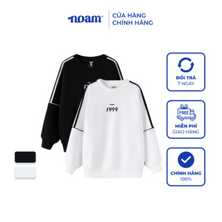 Áo Sweater Unisex NOAM Triple Stripes Form rộng Vải nỉ mềm mịn vượt trội - Màu đen/ trắng