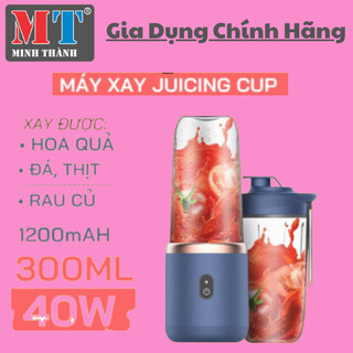 Máy say sinh tố, máy xay sinh tố cầm tay mini, cốc xay sinh tố juicing cup pin 3000mah loại 6 lưỡi dao tiện dụng