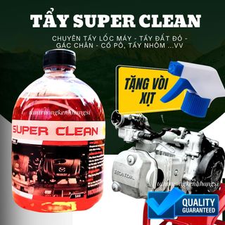 Dung dịch tẩy rửa đầu bò, lốc máy không chạm SUPER CLEAN PRO 500ML có vòi xịt - Tẩy đa năng siêu mạnh