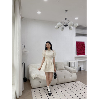 Váy gấm khoét vai 635
