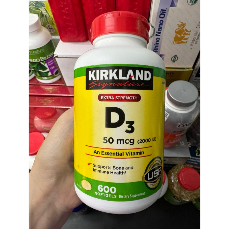 [US] Viên uống bổ sung Vitamin D3 Kirkland Signature Vitamin D3 2000IU 600 viên của Mỹ
