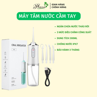 Máy tăm nước cầm tay Phoca vệ sinh răng miệng 220ml, hỗ trợ làm sạch răng miệng