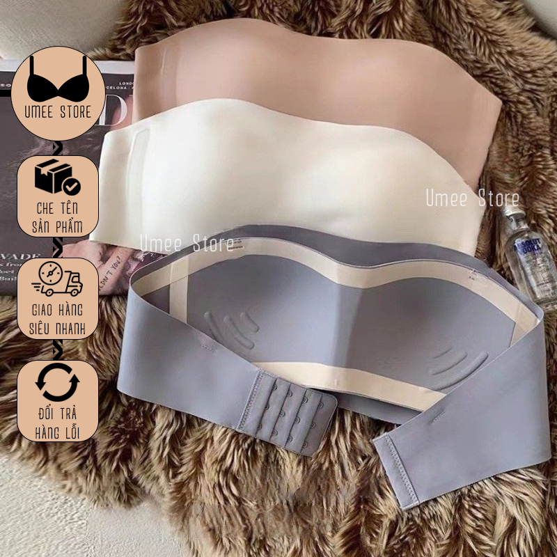 Áo lót bra nữ cao cấp AL08 quây ngang ngực đúc su chống tụt, không dây, không gọng có đệm mút mỏng nâng ngực