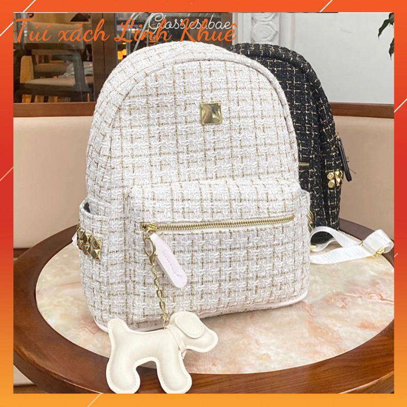Balo size 40 , balo Thời Trang Cao Cấp VINTAGE Đi Học Giá Rẻ Balo vải kẻ caro phong cách hàn quốc