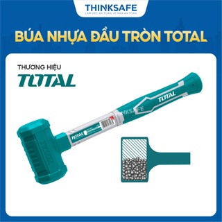 Búa nhựa đầu tròn Total, búa cao su bề mặt nhựa không nảy không dính không tạo lửa búa tác động lực cầm tay - Thinksafe