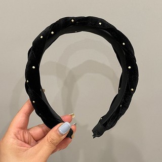 Cài tóc vải nhung đen