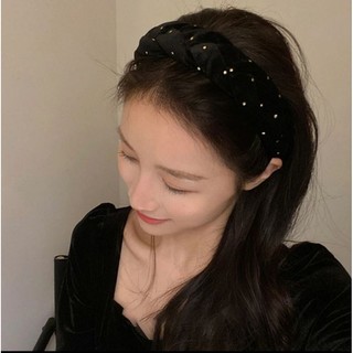 Cài tóc vải nhung đen