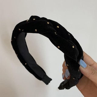 Cài tóc vải nhung đen