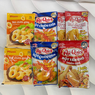 Bột chiên aji_quick - chiên giòn miwon - bột chiên gà, chiên tôm, chiên hải sản - bột tẩm khô, chiên giòn gói 210g,