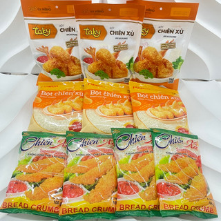 Bột chiên xù vàng tài ký tặng kèm 1 gói bột tempura 150g - bột chiên xù miwo - bột chiên xù màu thành phát gói 100g